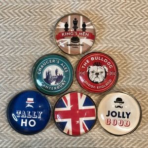 British-themed Glass Magnet Set